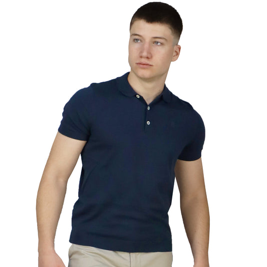 Men's Cotton Polo Dark Blue 6550041U