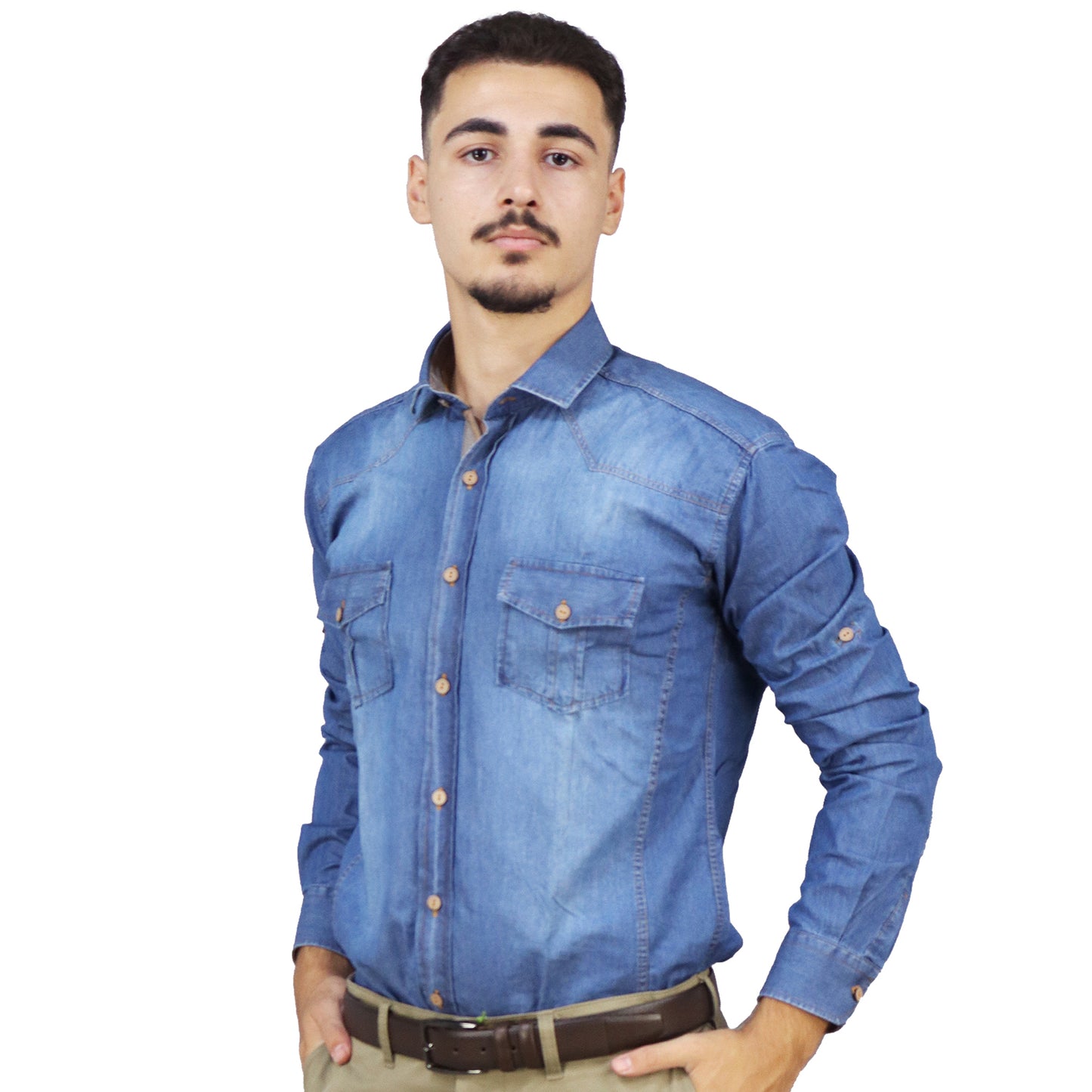 Denim Slim Shirt 0053