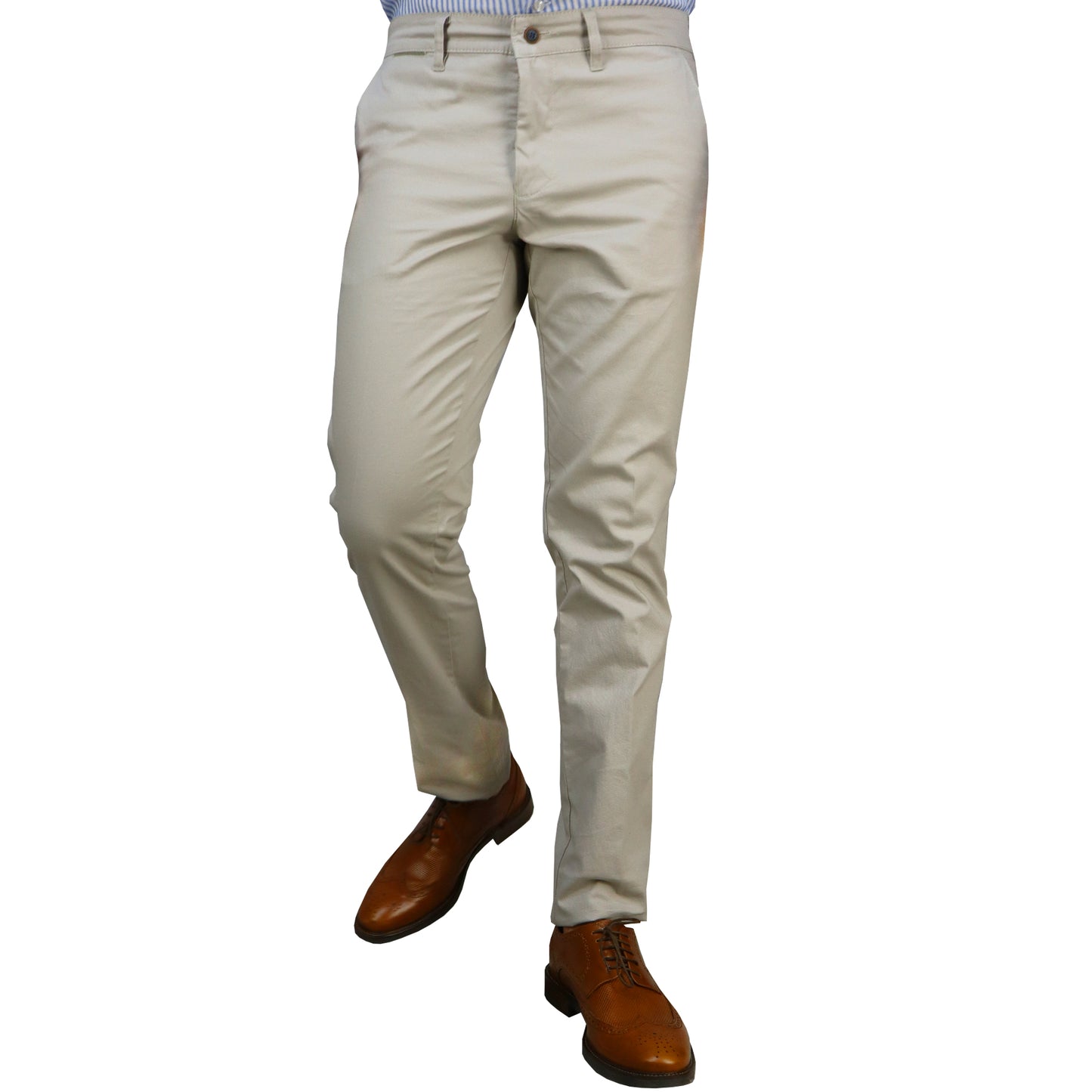 Men's Chino Pants Beige 0265 NEW COMPANY STONE