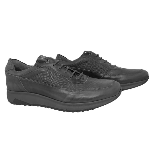 Χειροποίητα Δερμάτινα Παπούτσια - Sneakers Μαύρα [614 BLACK]