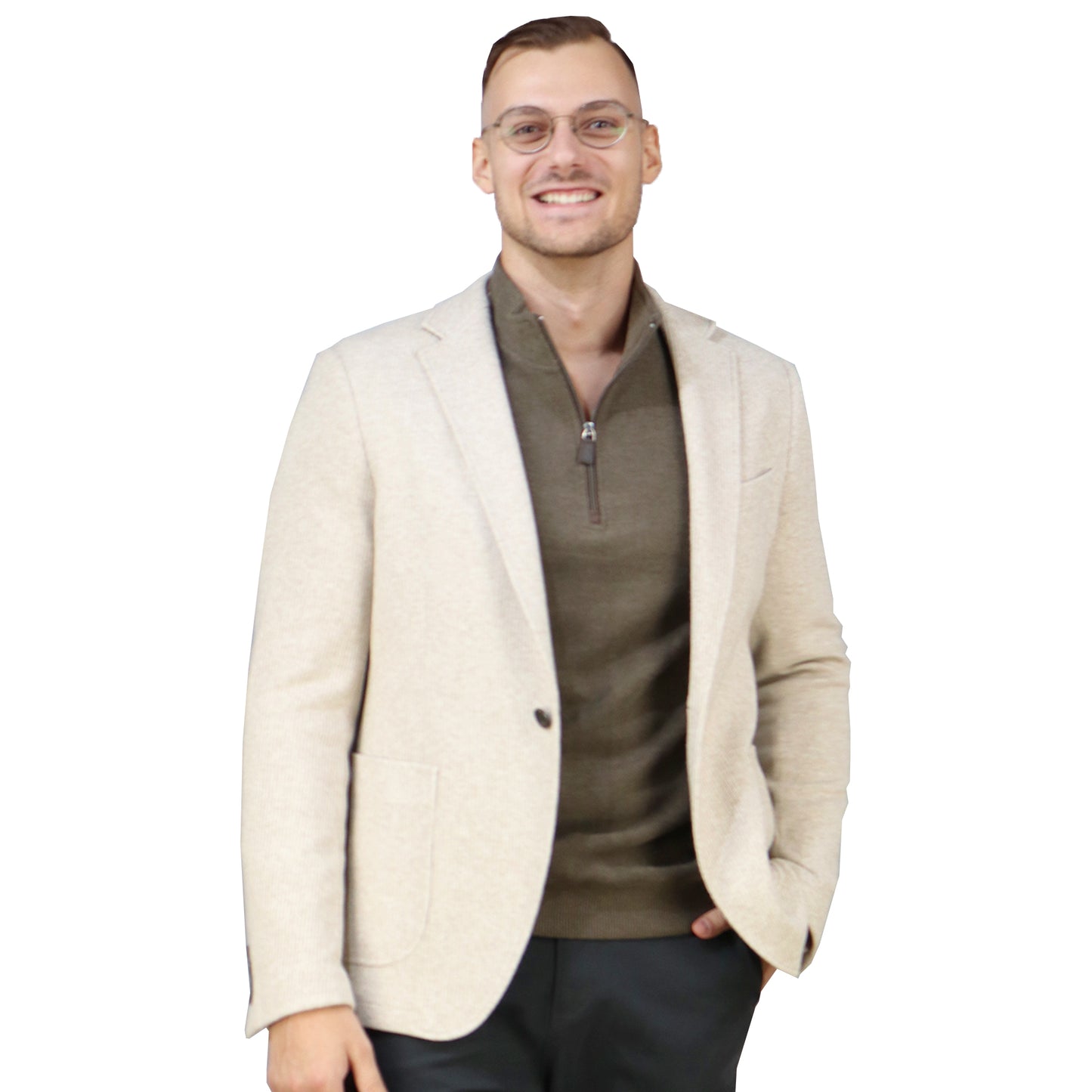 Σακάκι Ανδρικό Μπεζ Blazer Ημίστενο (PADOVAT) [601623 2 L. BEIGE ORION]