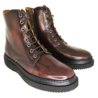 Χειροποίητα Δερμάτινα Άρβυλα - Rounded Dress Boots Καφέ [835 BROWN]