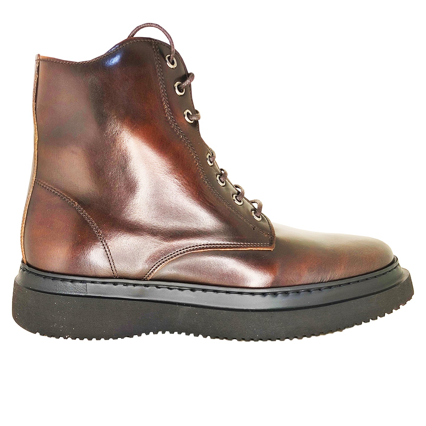 Χειροποίητα Δερμάτινα Άρβυλα - Rounded Dress Boots Καφέ [835 BROWN]