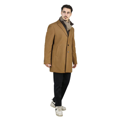 Brown Overcoat - Half Coat [101SC09 ORION CAMEL]