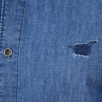 Denim Chambray Shirt Tiago HENRY COTTONS 0297 Blue