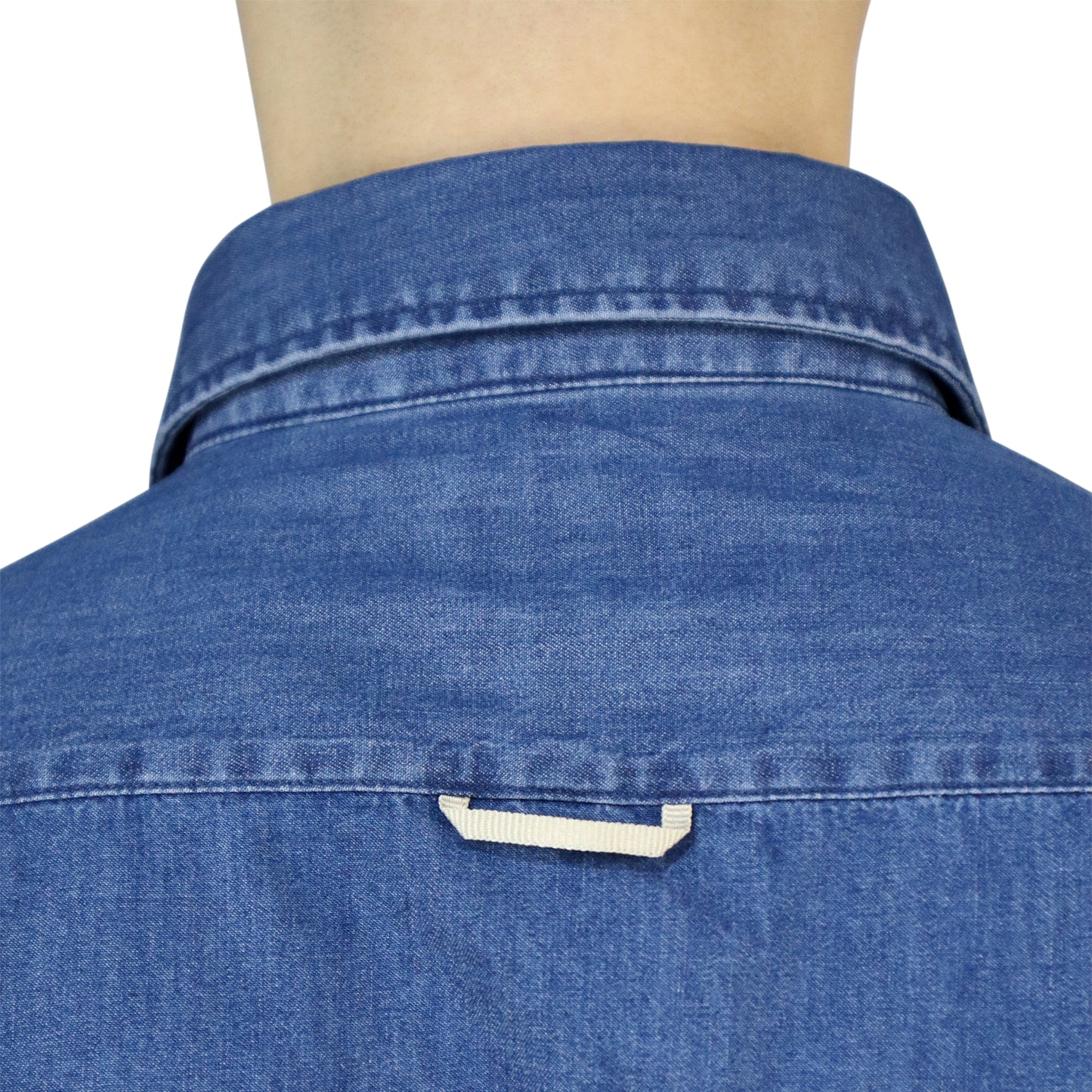 Denim Chambray Shirt Tiago HENRY COTTONS 0297 Blue