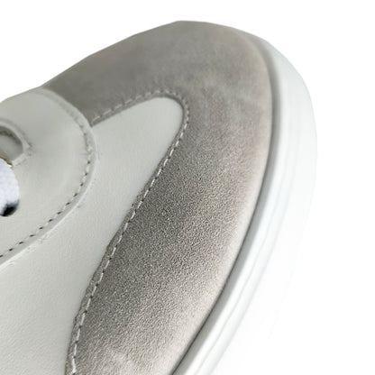 Χειροποίητα Δερμάτινα Παπούτσια - Sneakers Λευκά - Καφέ [942 RAYMONT]