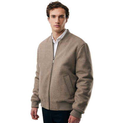 Μπουφάν Μπεζ [MF006803663M Woolblend Bomber Jacket MEXX 300529 Taupe Melee]