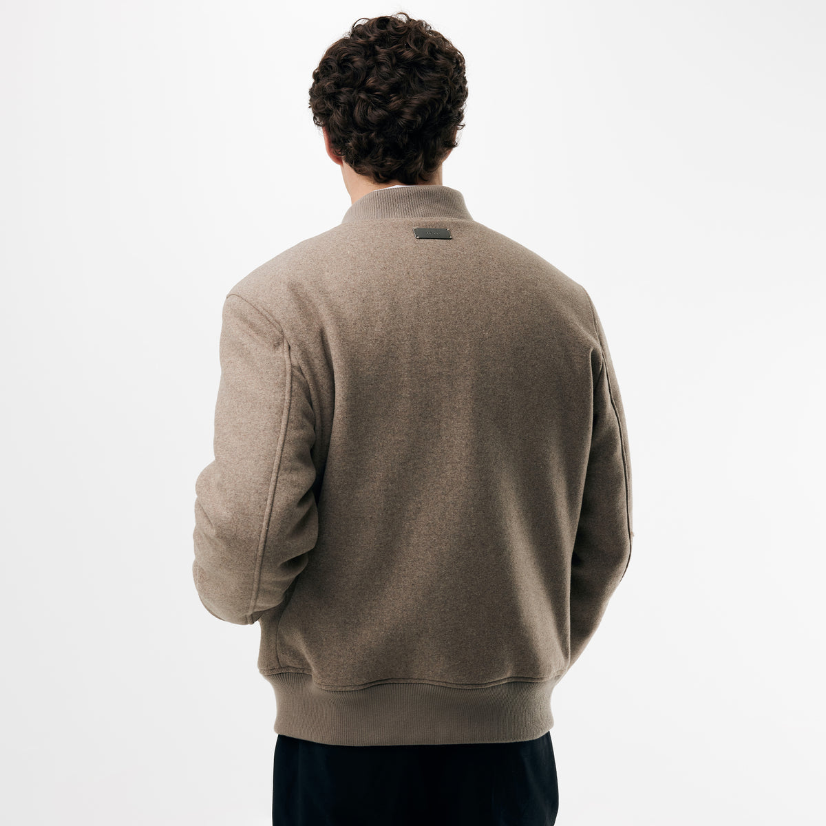 Μπουφάν Μπεζ [MF006803663M Woolblend Bomber Jacket MEXX 300529 Taupe Melee]