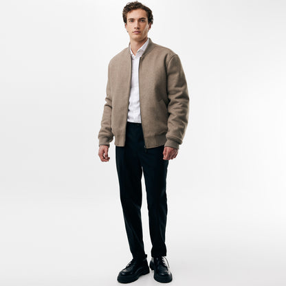 Μπουφάν Μπεζ [MF006803663M Woolblend Bomber Jacket MEXX 300529 Taupe Melee]