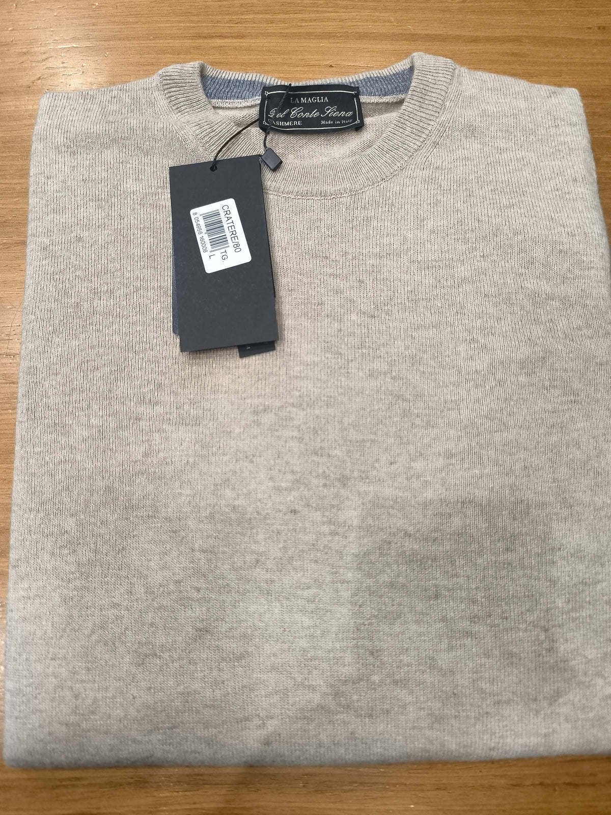Μπλούζα Πλεκτή Λαιμόκοψη Cratepe/80 Casmere W26 LA MAGLIA DEL CONTE SIENA