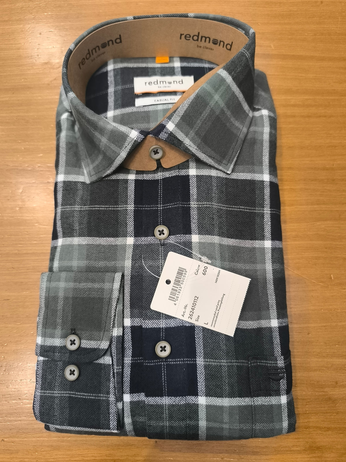 Men's Flanell Casual Fit Shirt Kent 262410112 W26  REDMOND
