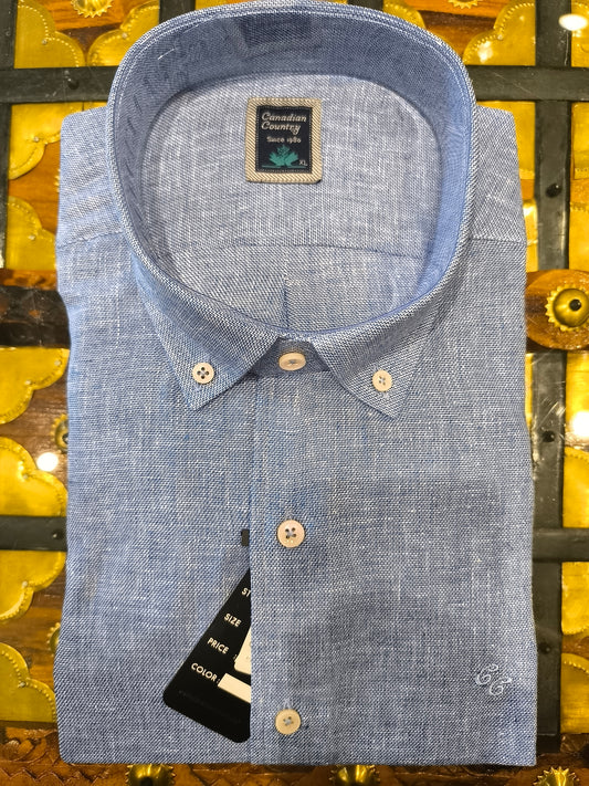 Mens's Shirt 600/2 CANADIAN Azzuro