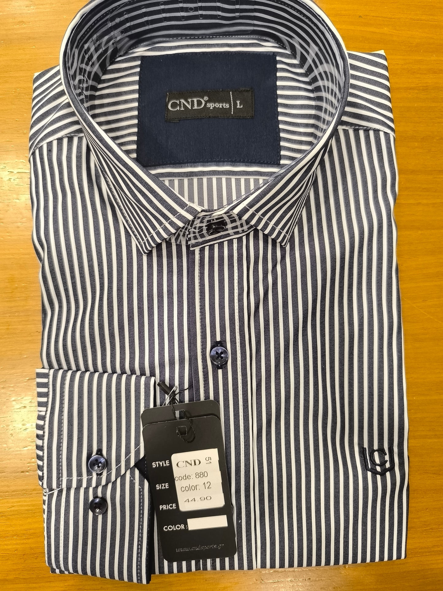 Men's Shirt 880/12 CND Navy Blue Strippes