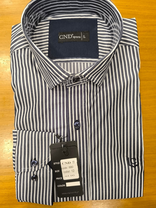 Men's Shirt 880/12 CND Navy Blue Strippes