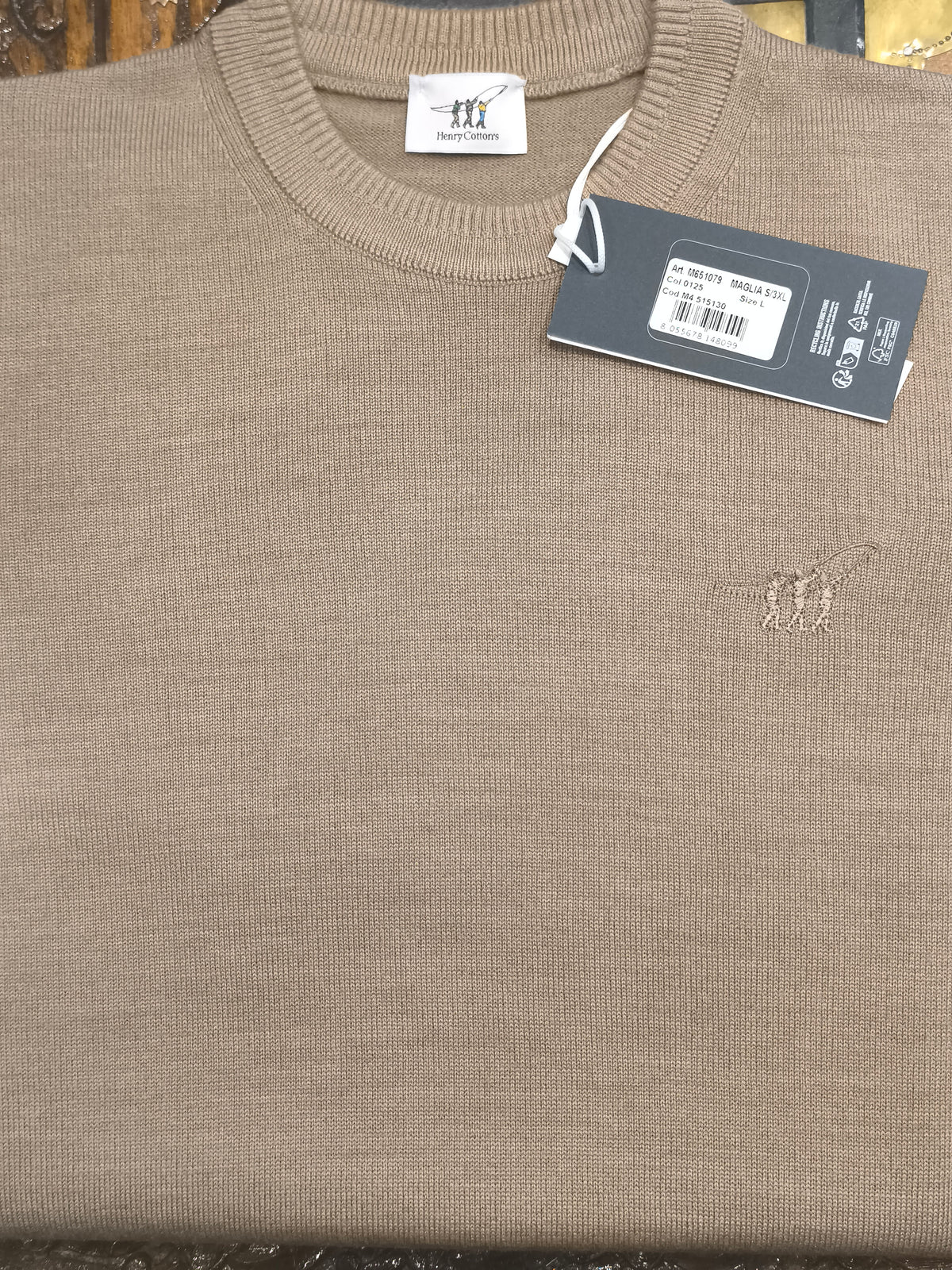 Μπλούζα Μάλλινη Round Neck HC-4 M651079 Maglia W26 HENRY COTTON'S