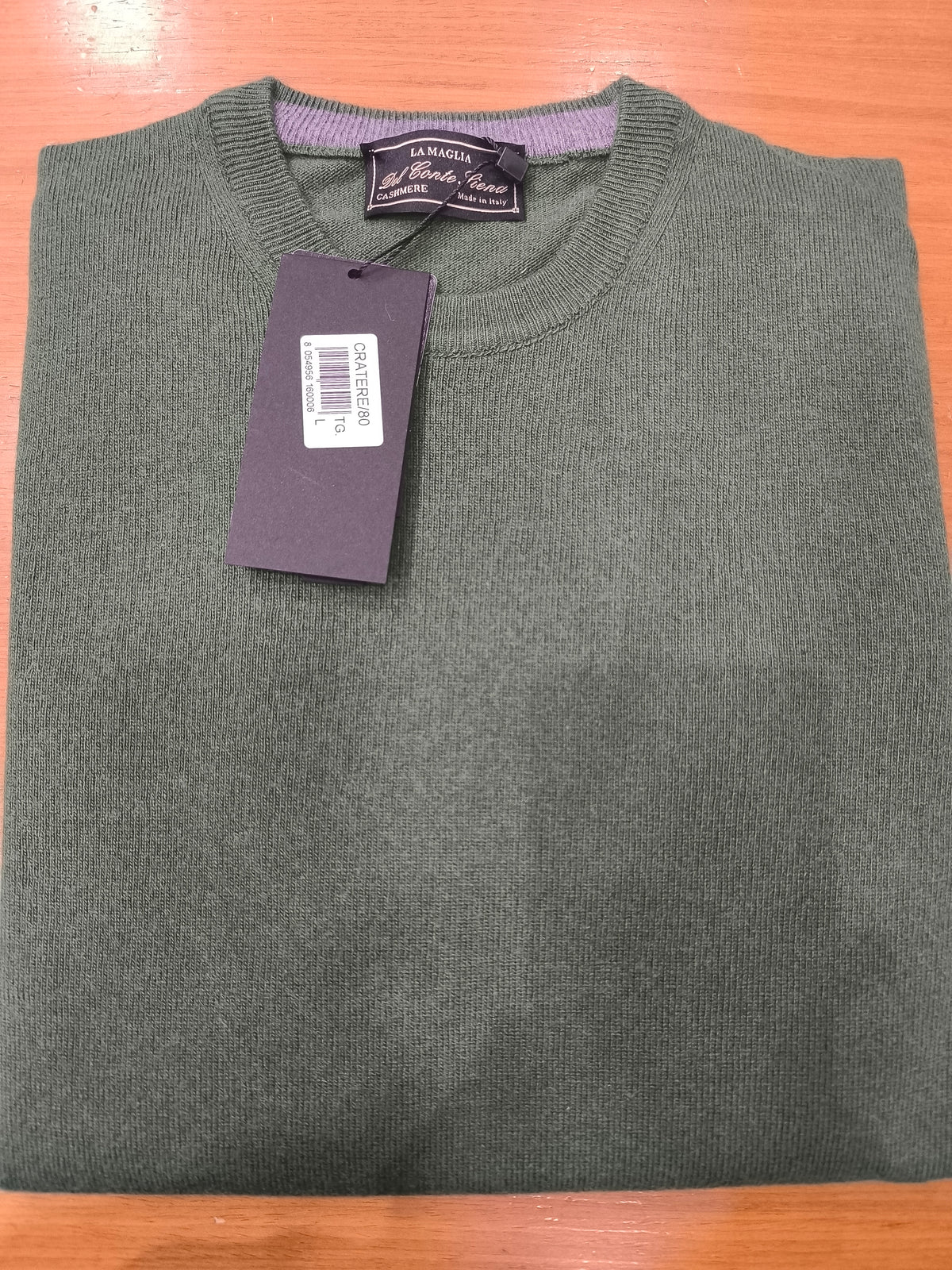 Μπλούζα Πλεκτή Λαιμόκοψη Cratepe/80 Casmere W26 LA MAGLIA DEL CONTE SIENA