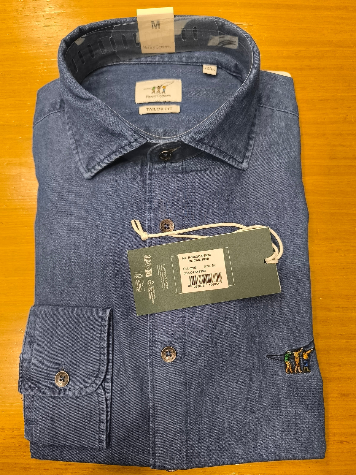 Πουκάμισο R-Tiago Denim ML-CAM HC W26 HENRY COTTON'S